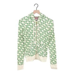 Vintage Y2K Juicy Couture Deer Park JC Print Waffle Thermal Hoodie Size M NWT